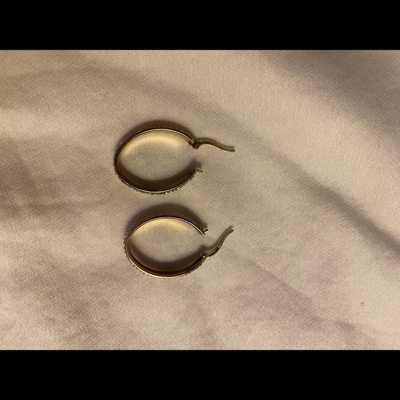 Gold plated Oval Earrings - Picture 5 of 6